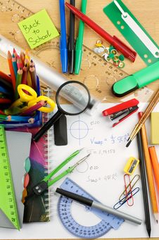School Supplies Royalty Free Stock Image School Supplies Royalty Free Stock Image