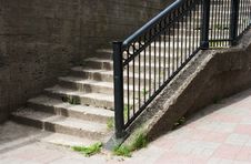 Concrete Staircase With Metal Railing Stock Image Concrete Staircase With Metal Railing Stock Image