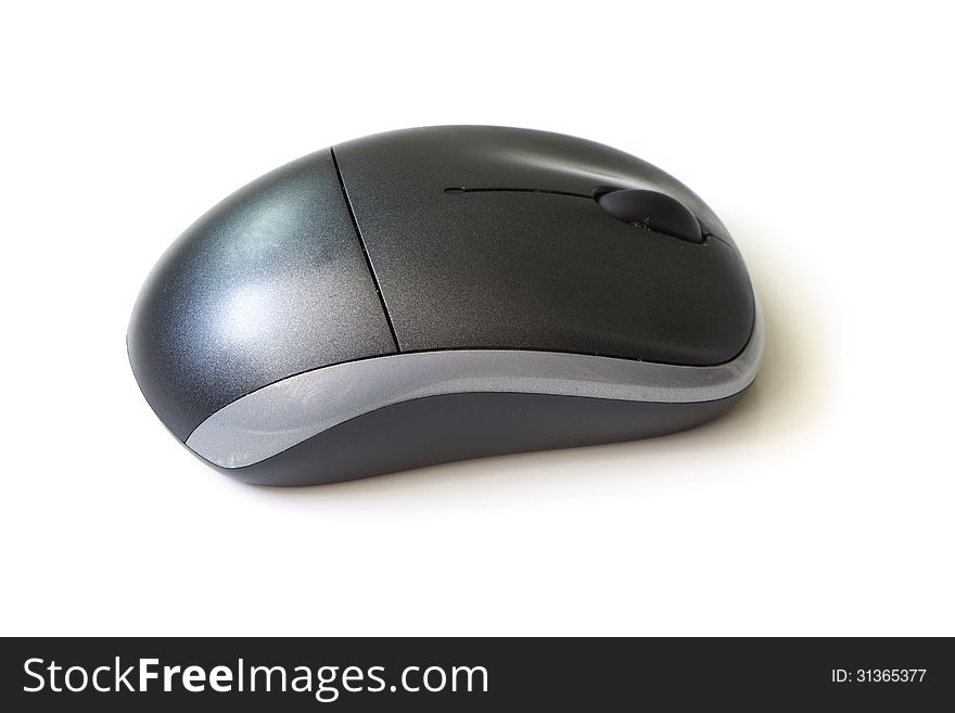 Modern Computer Mouse over White Background