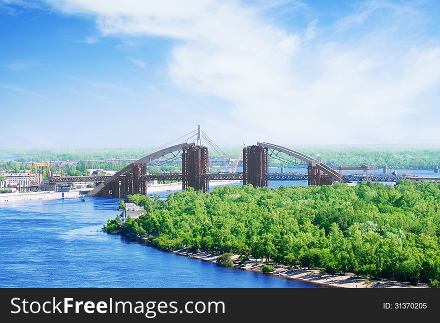 A bridge over the river