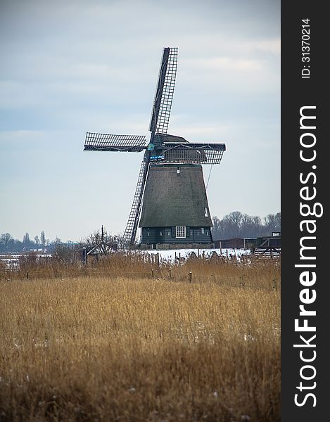 Twiske windmill in winter time
