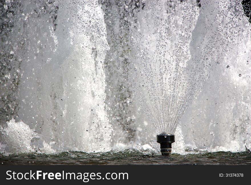 Fountain spray water in the park