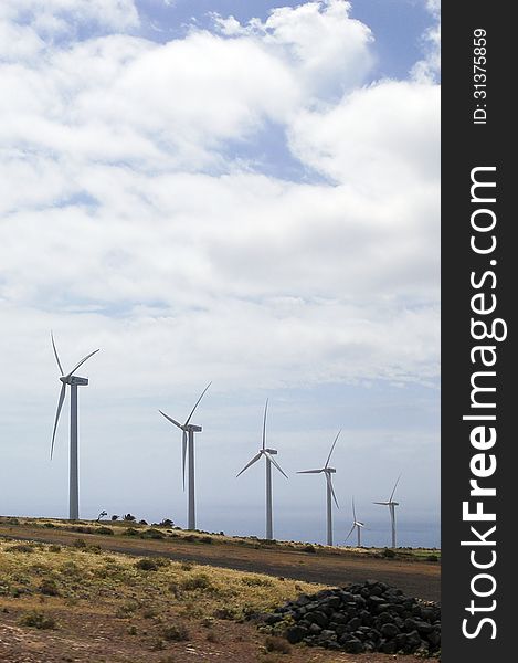 Wind mills on Canary Islands. Wind mills on Canary Islands
