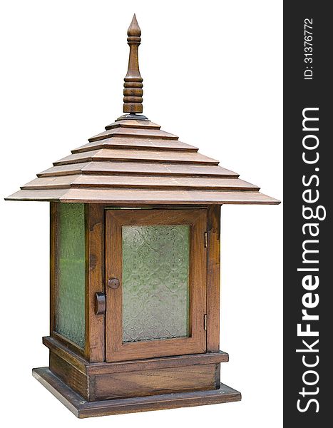 Classic outdoor Lamp with Shade; isolated, path included. Classic outdoor Lamp with Shade; isolated, path included