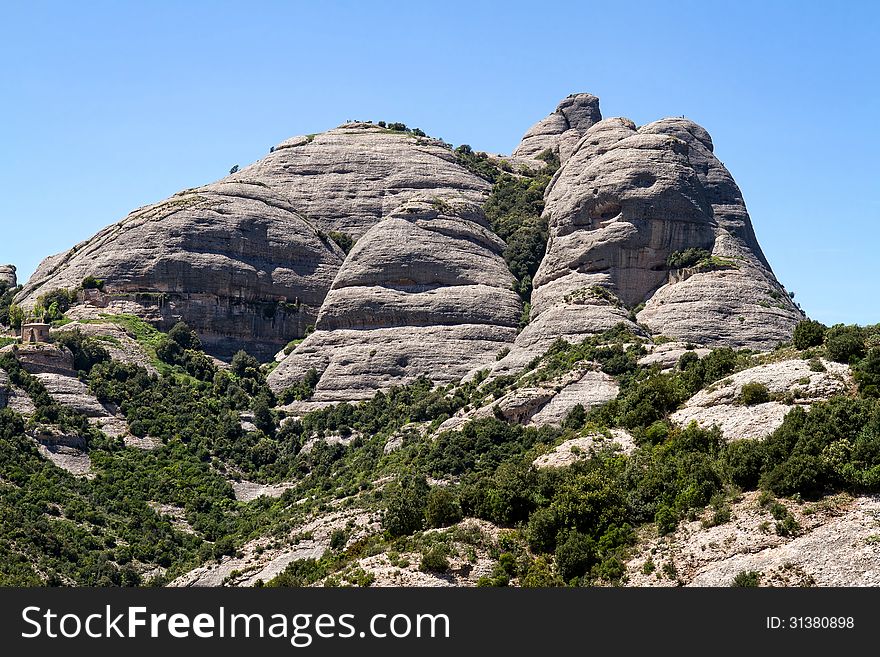 View of Montserrat mountains (Spain)