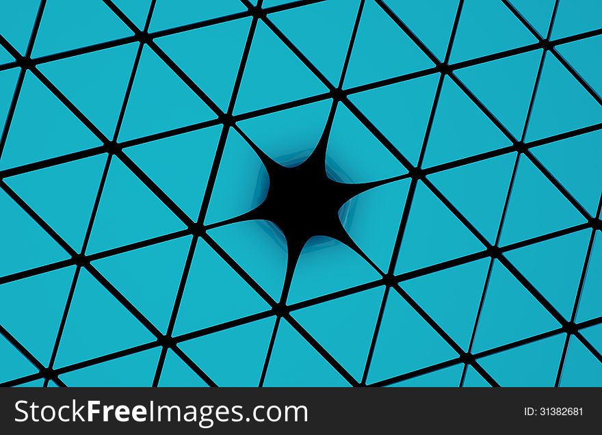 Blue plastic texture with openings, high resolution 3d render. Blue plastic texture with openings, high resolution 3d render