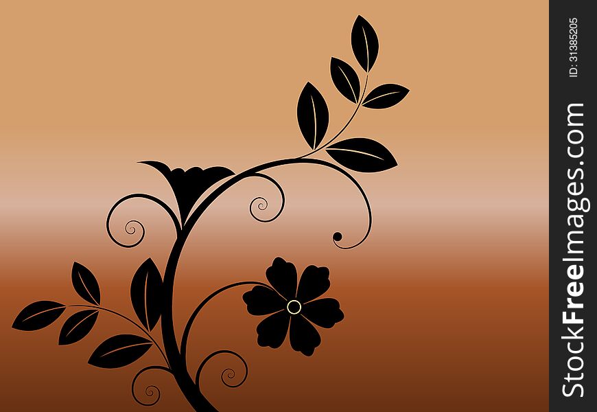 Floral background for wallpapers on brown. Floral background for wallpapers on brown