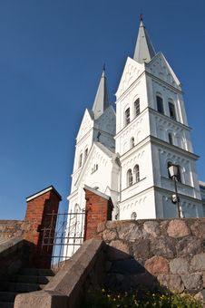 Details Of The Exterior Modern Church  In Small Town Near Braslaw, Belarus Shot In Perspectives Stock Photography