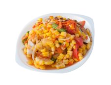Corn Salad With Salted Egg Royalty Free Stock Photography