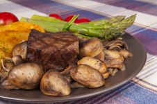 Grilled Steak Plate Stock Image Grilled Steak Plate Stock Image