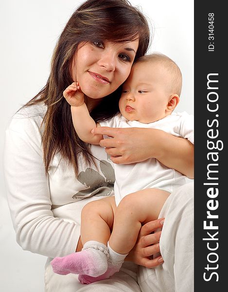 Sweet family on white background. Sweet family on white background