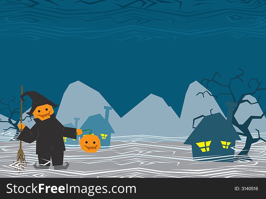 Halloween  background with pumpkin. Halloween  background with pumpkin