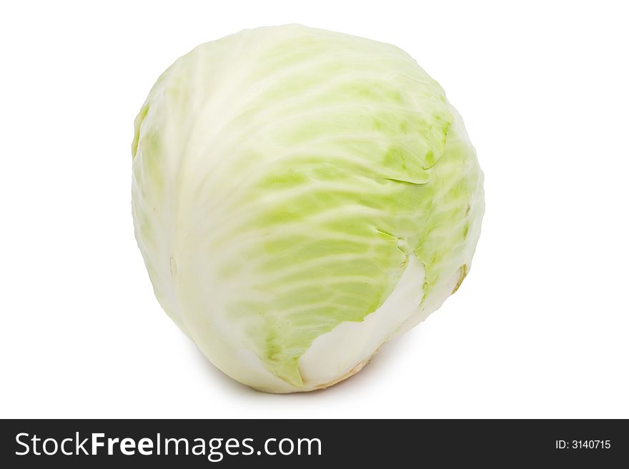 Image series of fresh vegetables on white background - cabbage