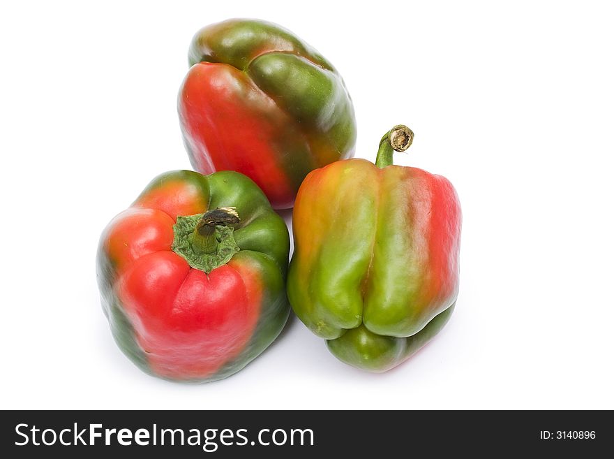 Image series of fresh vegetables on white background - paprika