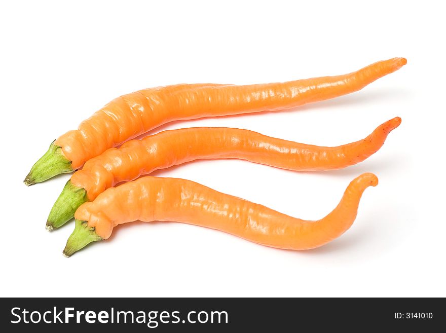 Image series of fresh vegetables on white background - yellow pepper