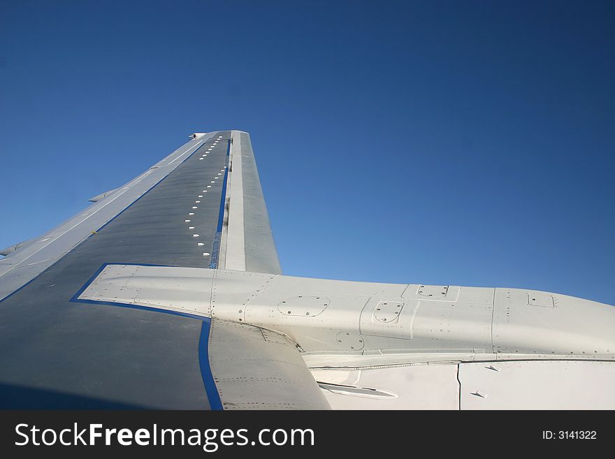 Wing of a Boeing 737. Wing of a Boeing 737