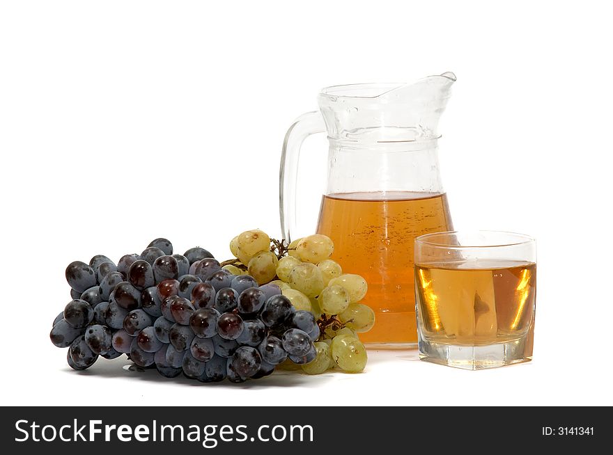 An image of grape and pitcher. An image of grape and pitcher