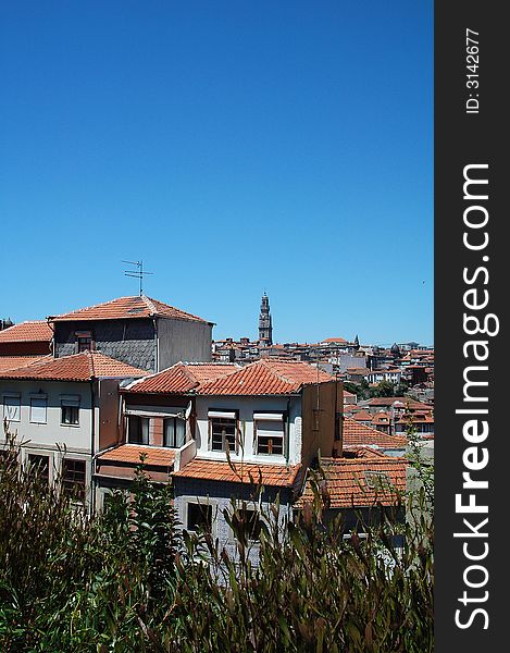 Panorama view from Oporto City in Portugal