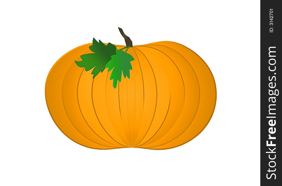 Pumpkin Illustration On White