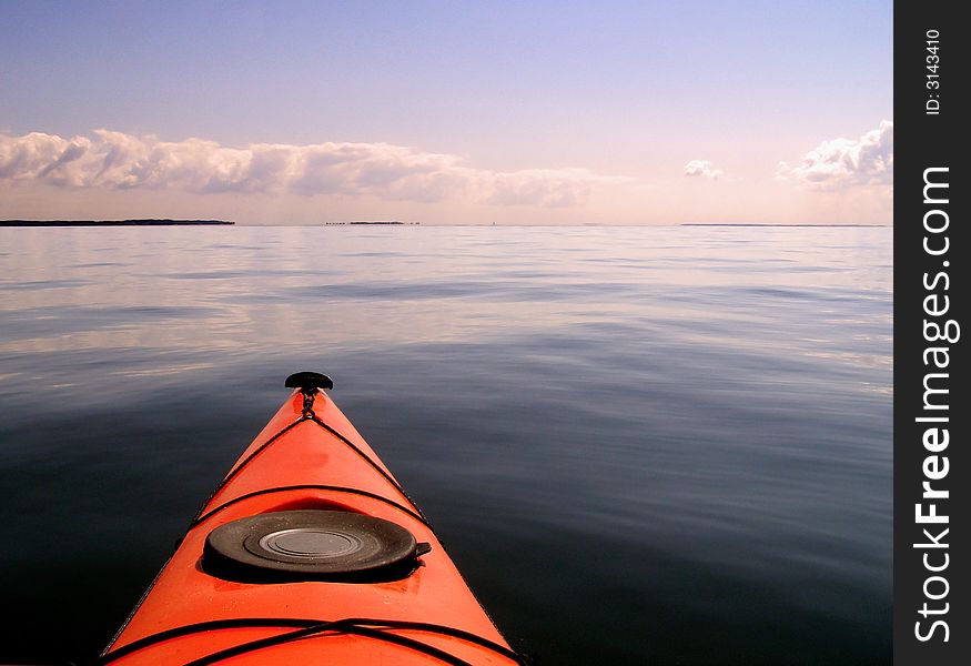 Sunset kayaking on the Potomac River. Westmoreland State Park.