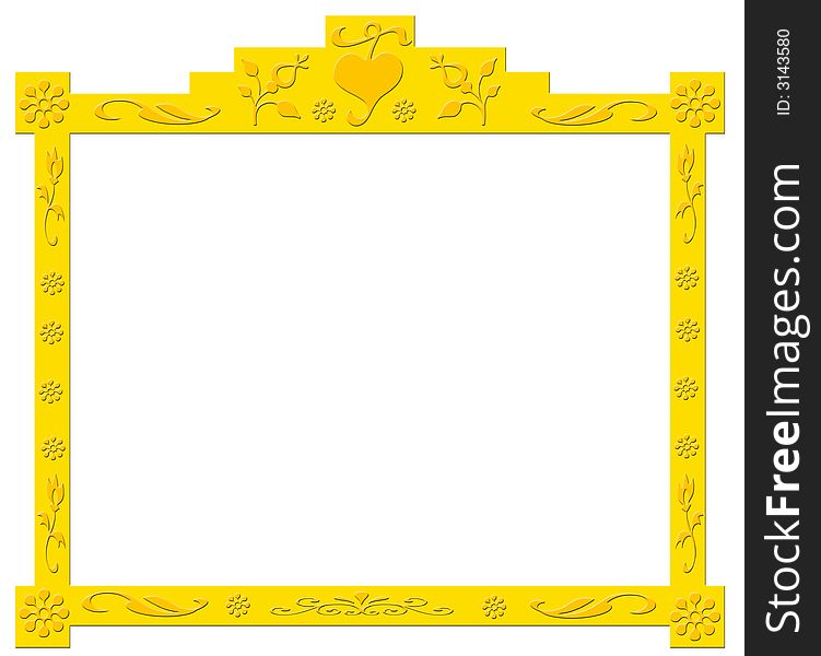 Decorative golden frame