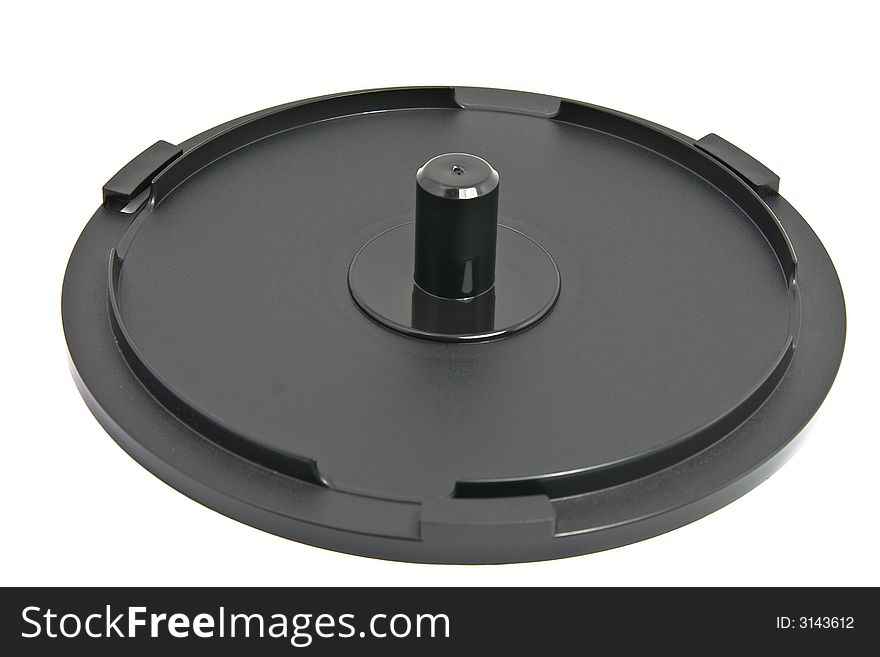 Black CD case isolated over white background