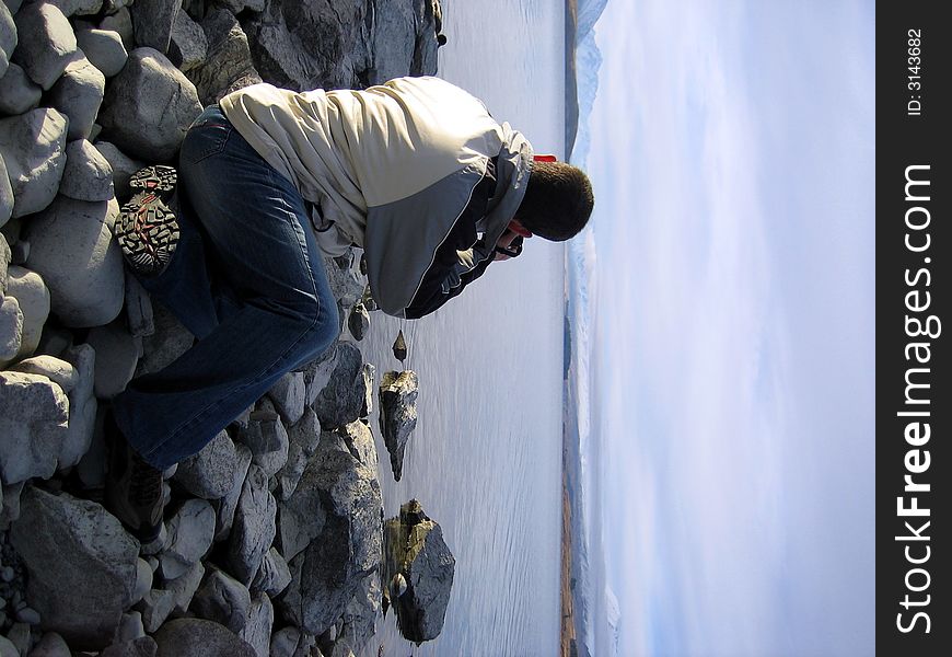 Taking pictures of Lake Tekapo in the centre of New Zealand's South Island. Taking pictures of Lake Tekapo in the centre of New Zealand's South Island