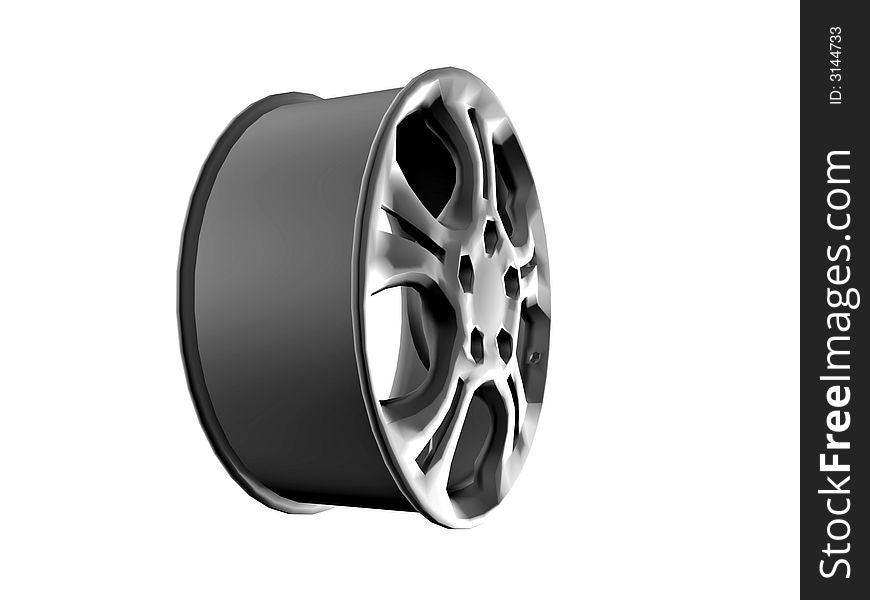 A 3d render image of a tire ring