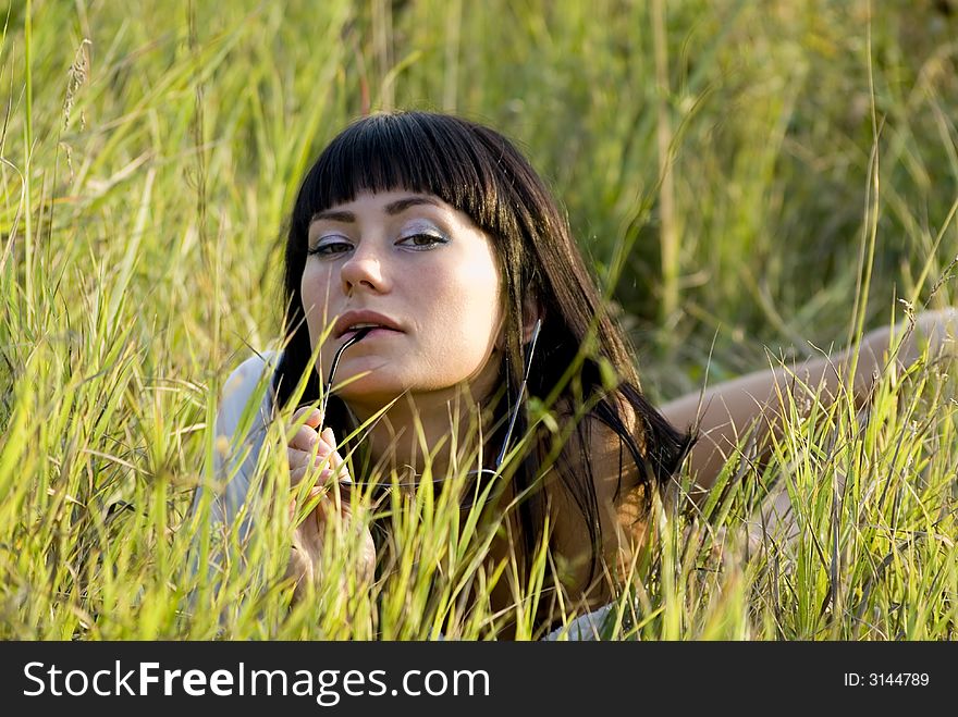Beautyfull Girl On The Meadow