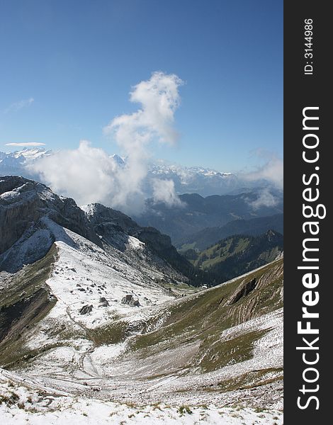 View of the Swiss Alps from the top of Mount Pilatus. View of the Swiss Alps from the top of Mount Pilatus.