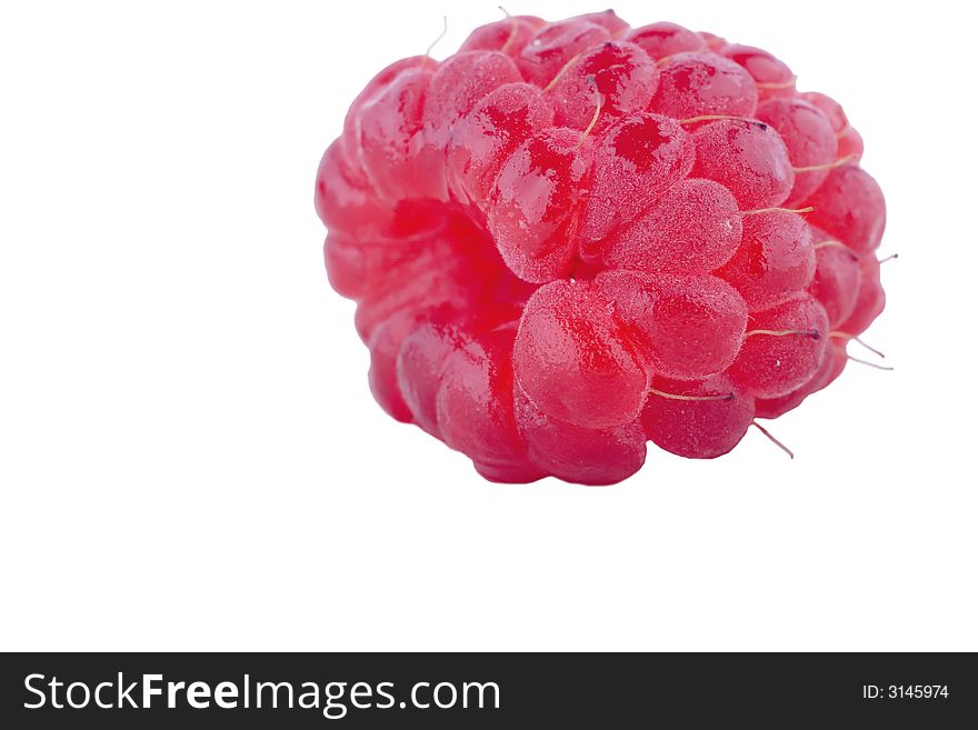 Ripe raspberry isolated on white. Ripe raspberry isolated on white