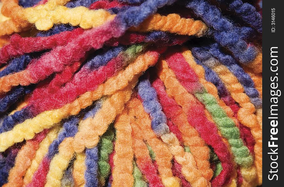 Colorful yarn background - abstract closeup