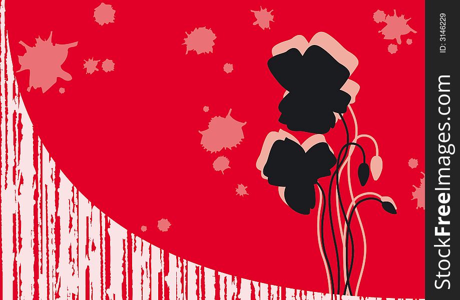 Red background with shade of poppy
