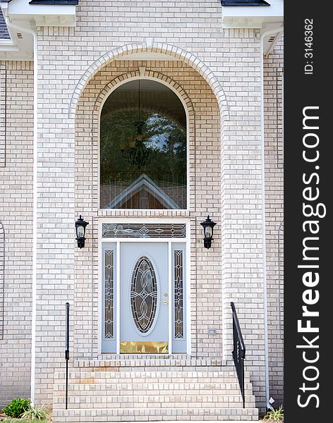 Front entrance to a new home. Front entrance to a new home