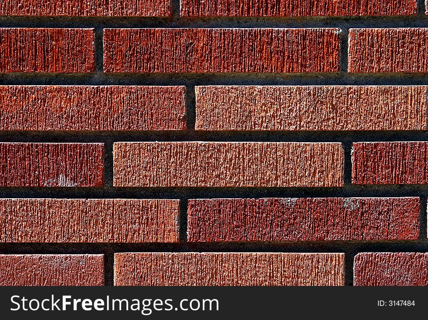 Typical red brick wall background