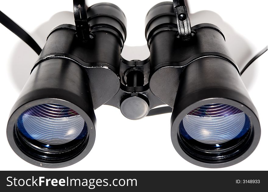 Smart binocular image on the white background