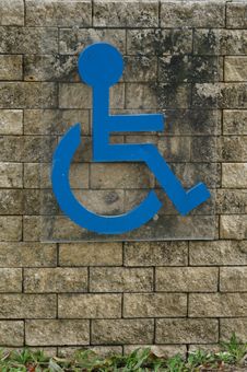 Blue Sign Of A Handicap Accessible Sign Royalty Free Stock Photography Blue Sign Of A Handicap Accessible Sign Royalty Free Stock Photography