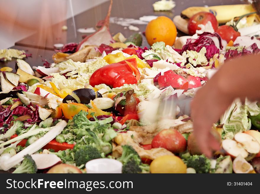 Woman's hands cutting vegetables, finely chopped vegetables. Woman's hands cutting vegetables, finely chopped vegetables