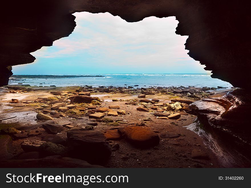 Colorful beach landscape,Weizhou Island Volcano National Geological Park of China. Colorful beach landscape,Weizhou Island Volcano National Geological Park of China.