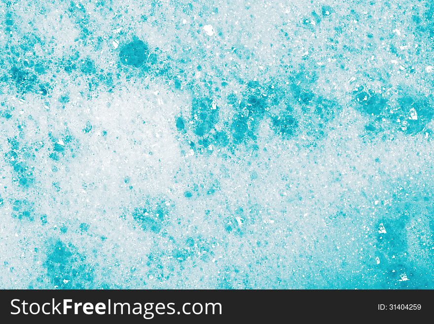 Bubbles Of Dishwashing Detergent Or Washing Up Liq
