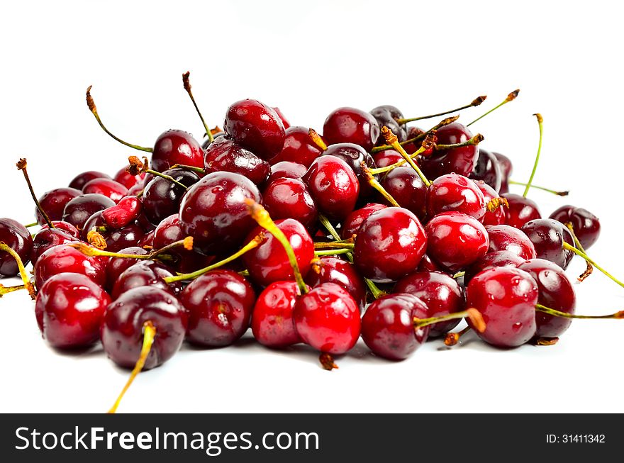 Berry cherry on a white background