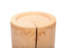 A Cylindrical Timber With A Crack Royalty Free Stock Photo A Cylindrical Timber With A Crack Royalty Free Stock Photo