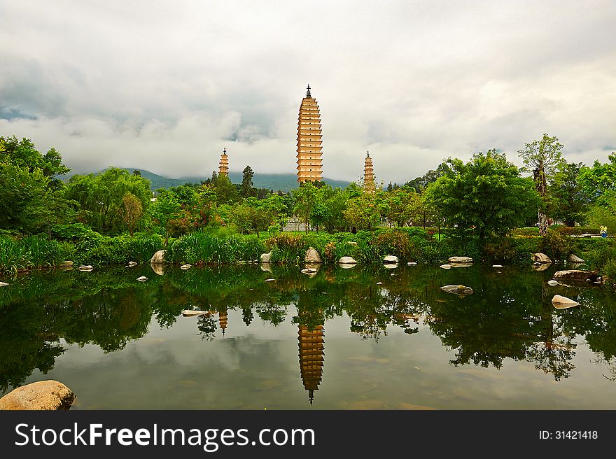 The image taken in china's yunnan province dali state,congsheng temple scenery spot. The image taken in china's yunnan province dali state,congsheng temple scenery spot.