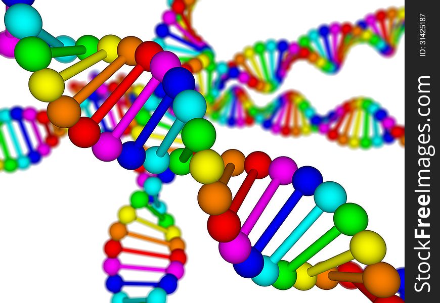 Rainbow DNA - deoxyribonucleic acid