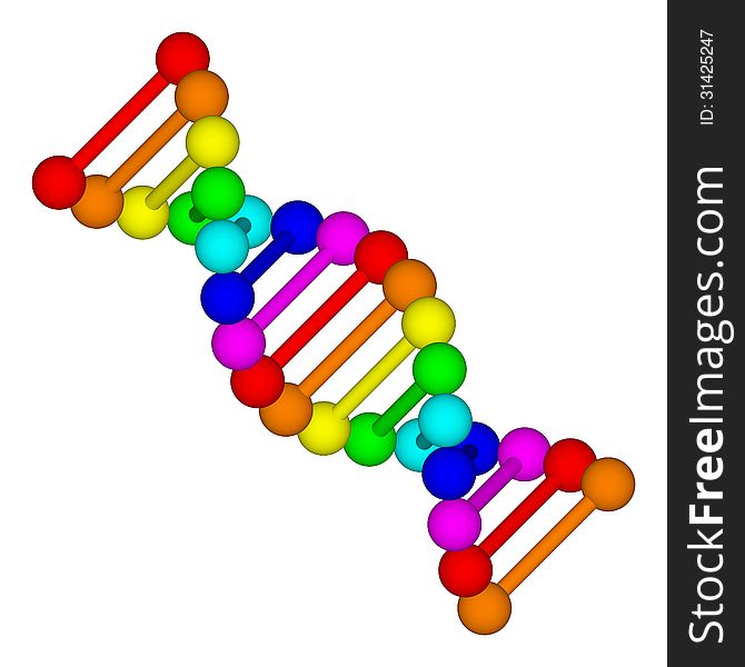 Rainbow DNA Logo - Deoxyribonucleic Acid