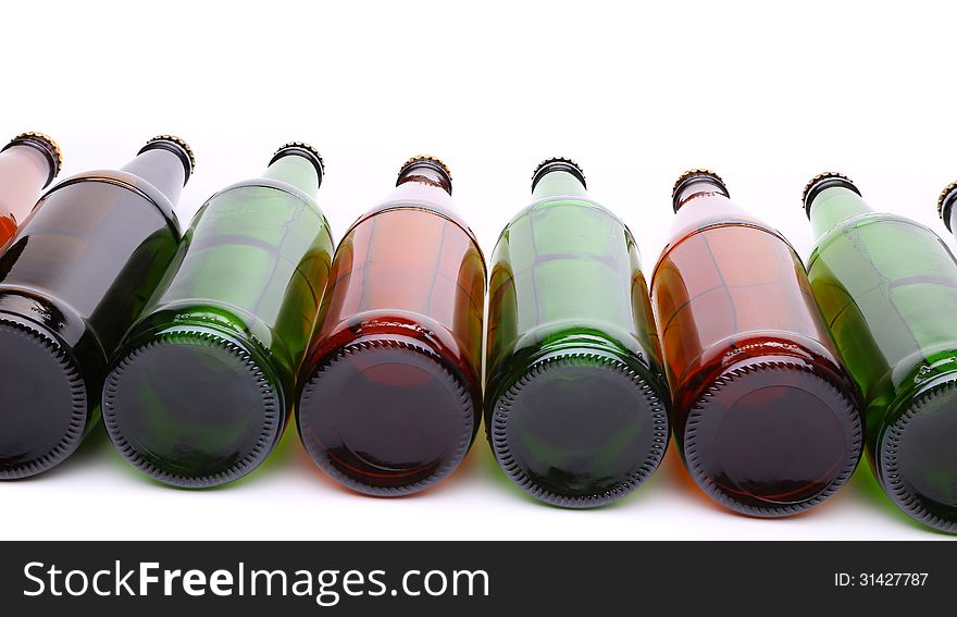 Bottles lying in perspective