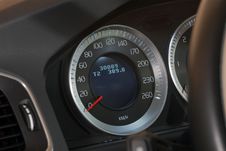 Modern Car Dashboard Closeup, Speedometer Stock Photos Modern Car Dashboard Closeup, Speedometer Stock Photos