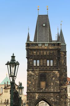 Old Town Bridge Tower In Prague Stock Photos