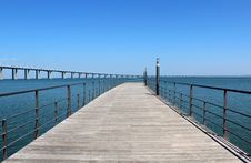 “Parque Das Nações” Foothpath And “Vasco Da Gama” Bridge Stock Images “Parque Das Nações” Foothpath And “Vasco Da Gama” Bridge Stock Images
