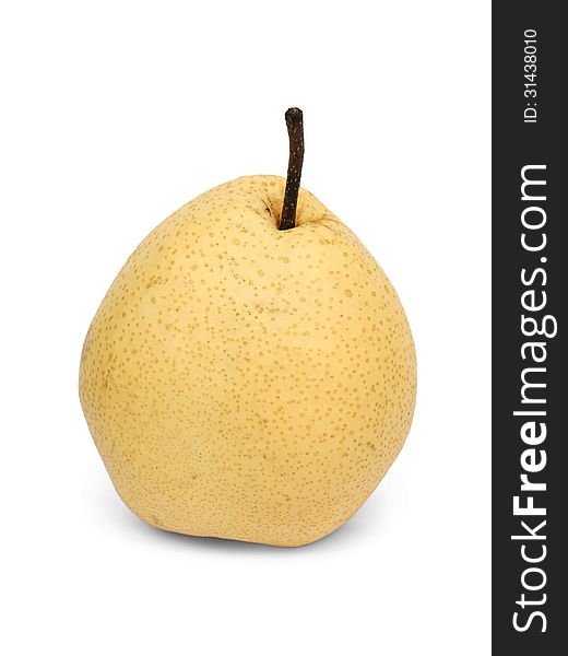 Chinese pear on white background